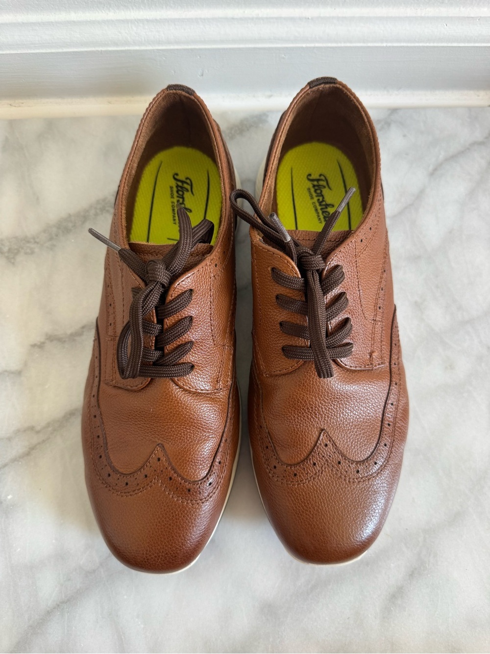 Florsheim Great Lakes Wingtip Oxford Jr. Size 7 Brown Leather